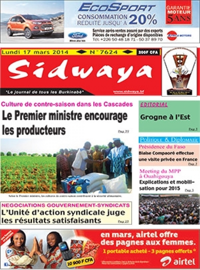 ABOUT US -  Sidwaya Web 18th March 2014